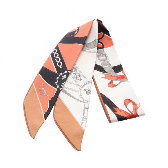 HERMES Black Leather Scarf - Picture 1 of 5